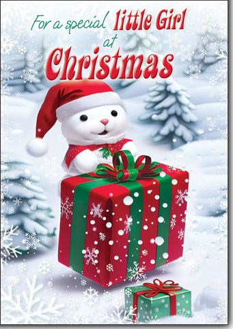 Special little girl Christmas card