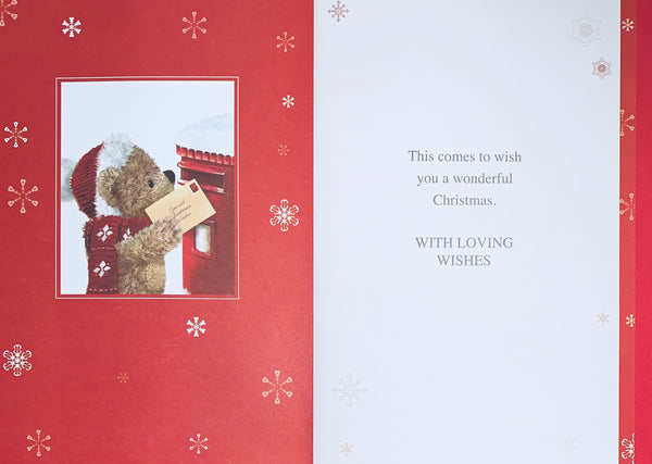 Mum Christmas card - cute bear