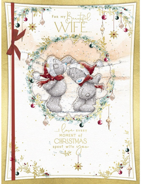 Me to you- Wife Christmas card - large boxed card