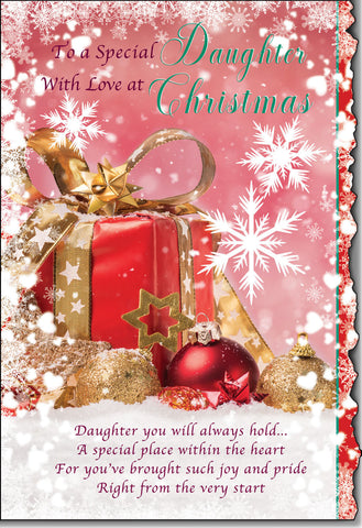 Daughter Christmas card - Sentimental verse