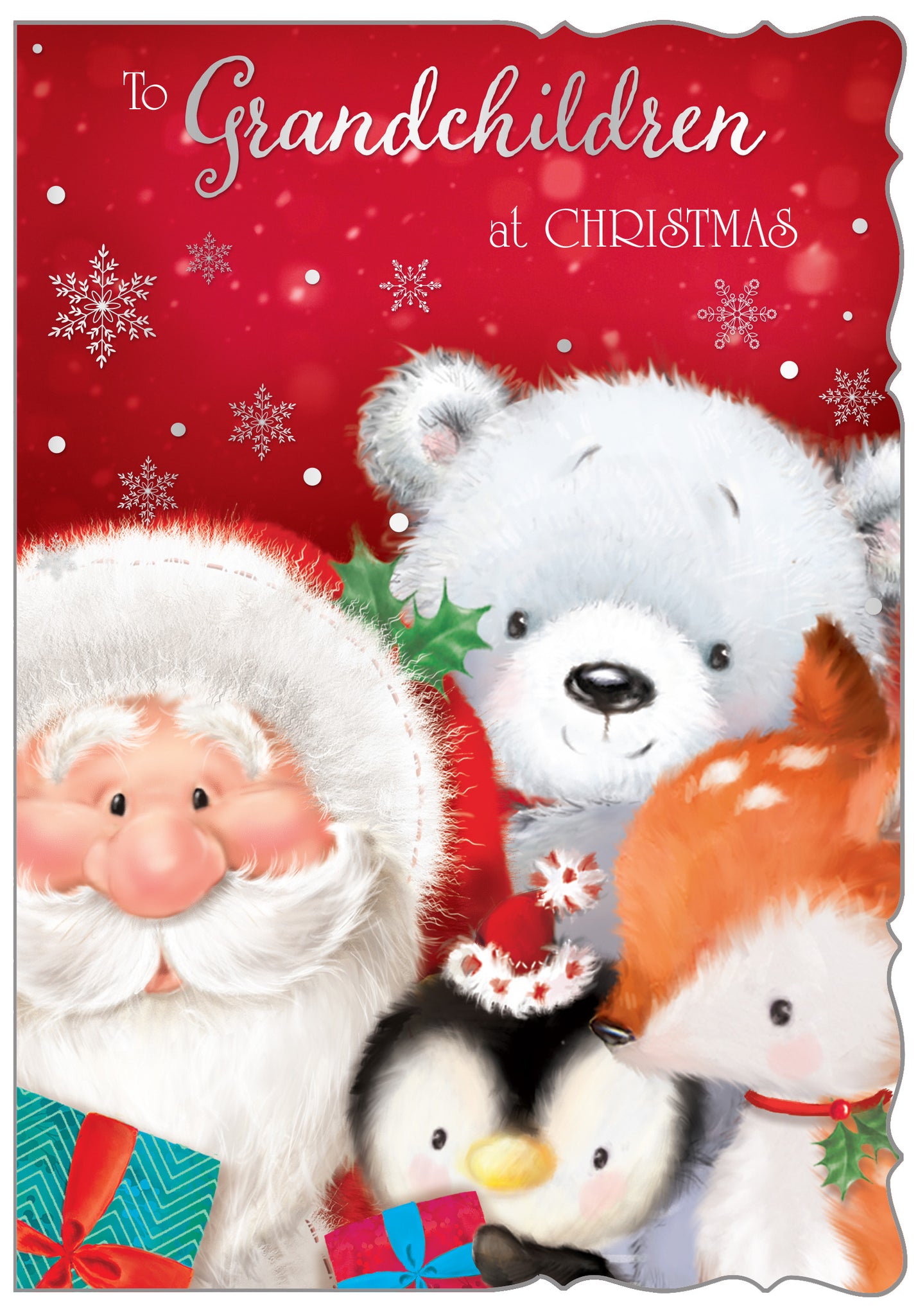 To grandchildren Christmas card - cute Christmas