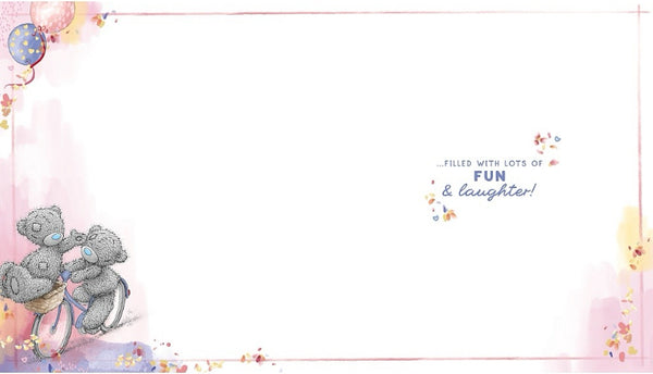Me to you general birthday card - bicycle and birthday balloons