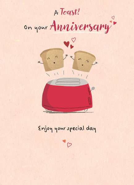 Your anniversary card - cute toast