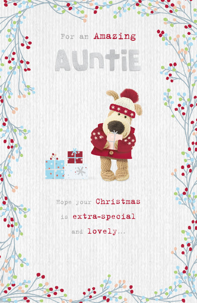 Auntie Christmas card - Boofle