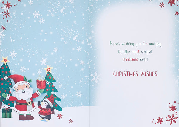 Brother Christmas card - cute Father Christmas