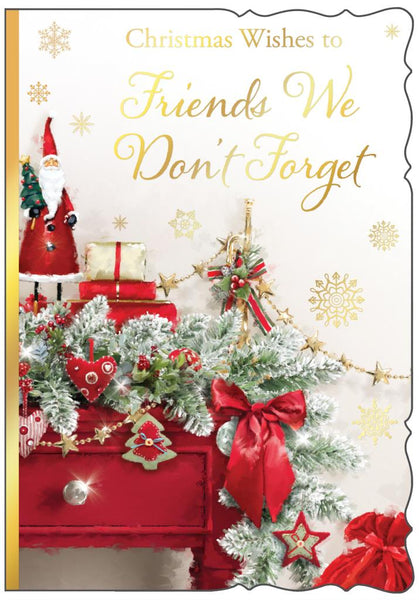 Special friends Christmas card - Xmas flowers