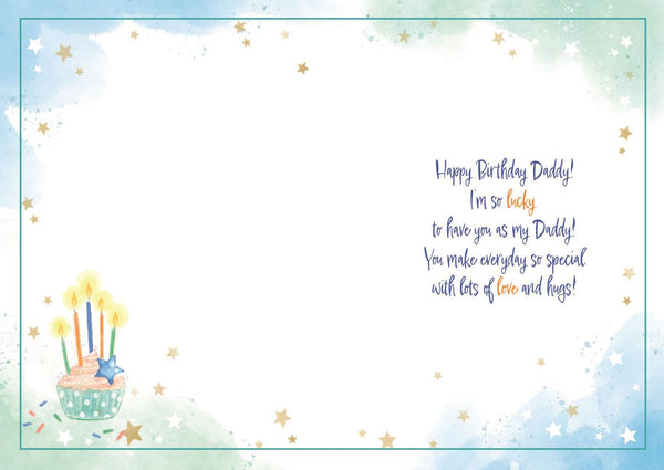 Daddy birthday card- cute dinosaur