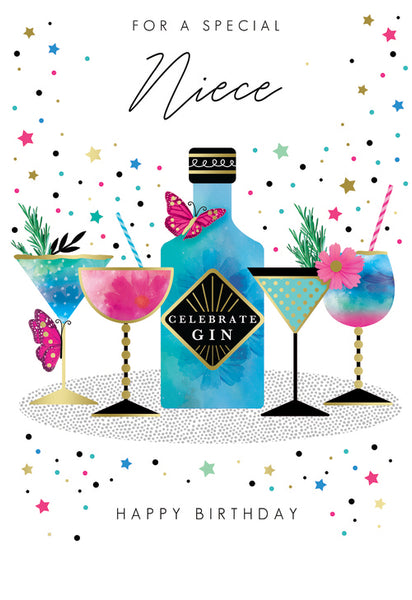 Niece birthday card- birthday cocktails