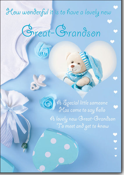 Great-Grandson birth congratulations card