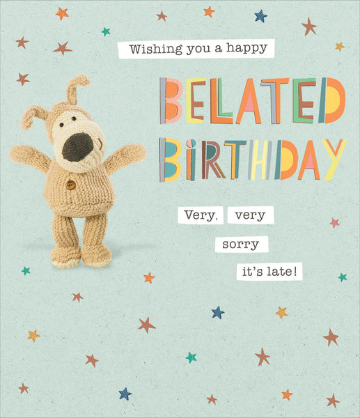 Belated birthday card - cute Boofle