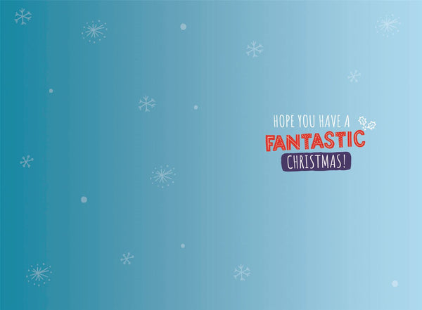 Grandson Christmas card- fun reindeer