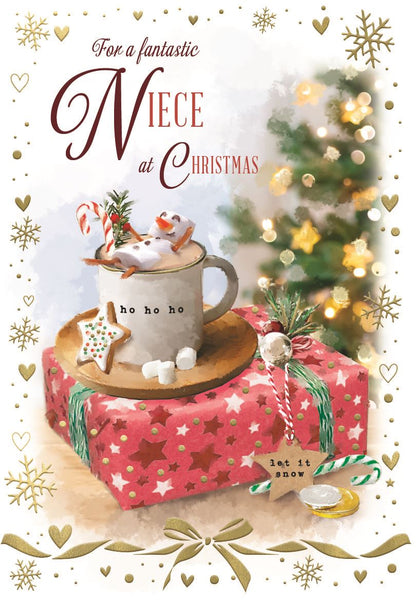 Niece Christmas card- hot chocolate