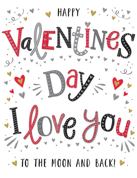 Valentine’s Day card - moon and back