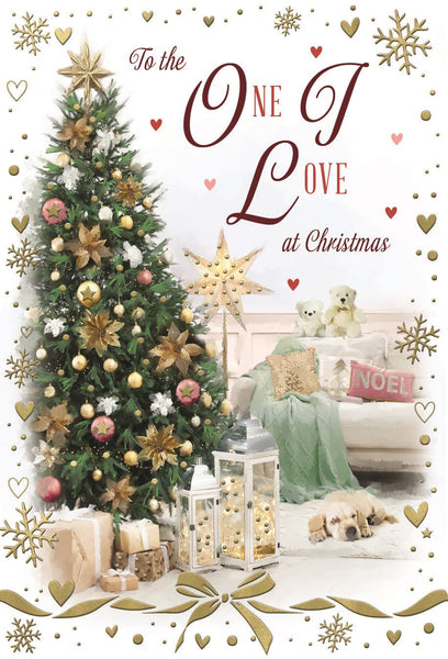 One i love Christmas card - festive home