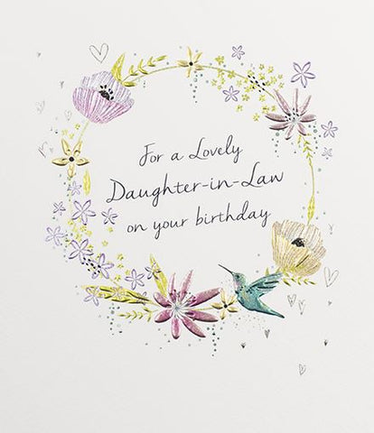 Daughter in law birthday card- flowers