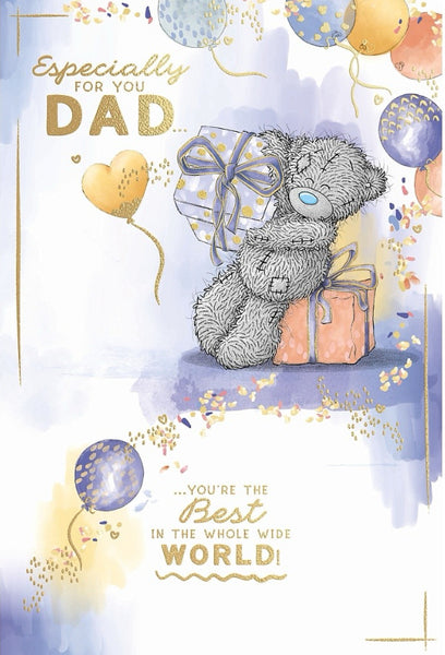 Dad birthday card- tatty teddy bear dad