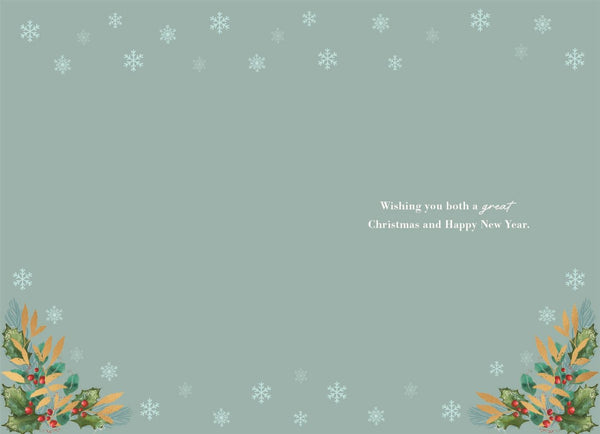 To both of you Christmas card- Christmas wreath