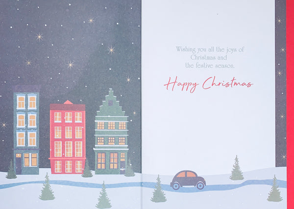 Brother and Sister-in-law Christmas card - festive town
