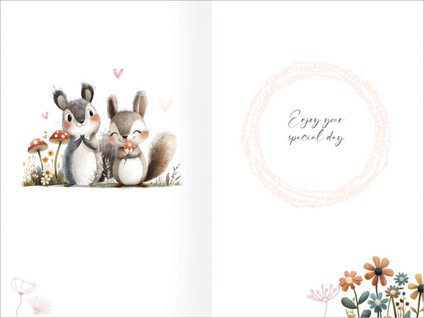 Your anniversary card- cute squirrels