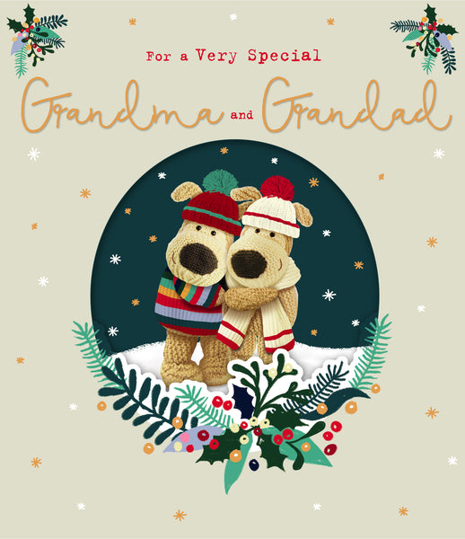 Grandma and Grandad Christmas card - Boofle