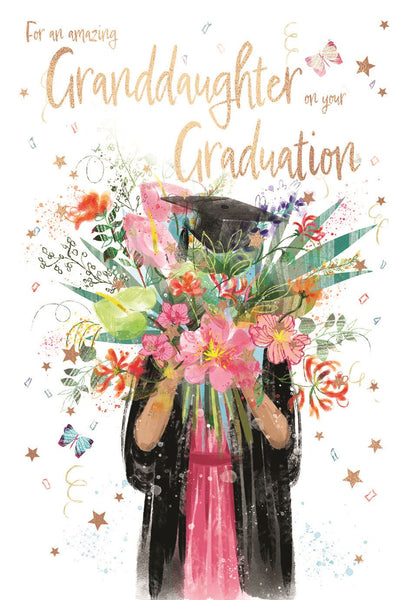 Granddaughter Graduation Card | Traditional Design | Full Colour Insert