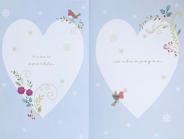 Daughter and Son in law Christmas card - large luxury card