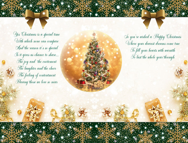 Son and Daughter-in-law Christmas card- Sentimental verse