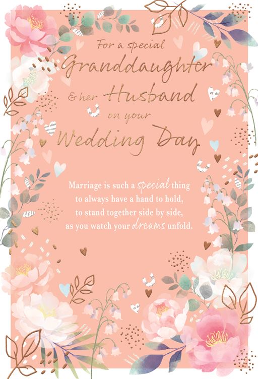 Granddaughter and Husband wedding day card