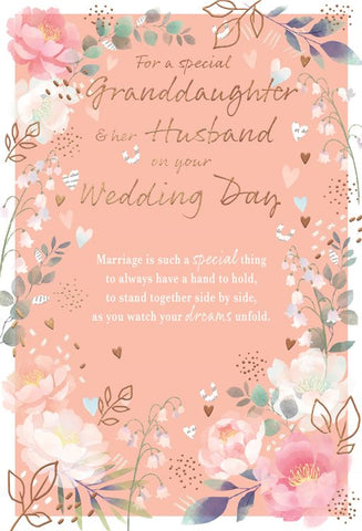 Granddaughter and Husband wedding day card