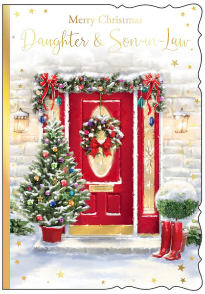 Daughter and Son-in-law Christmas card - festive home