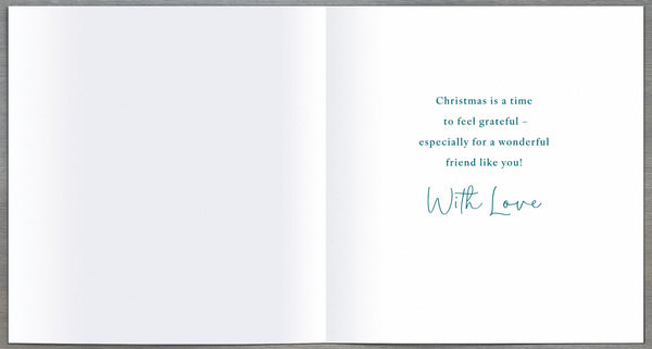 Friend Christmas card- floral Xmas tree