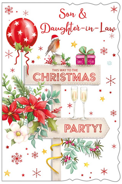 Son and Daughter-in-law Christmas card - traditional