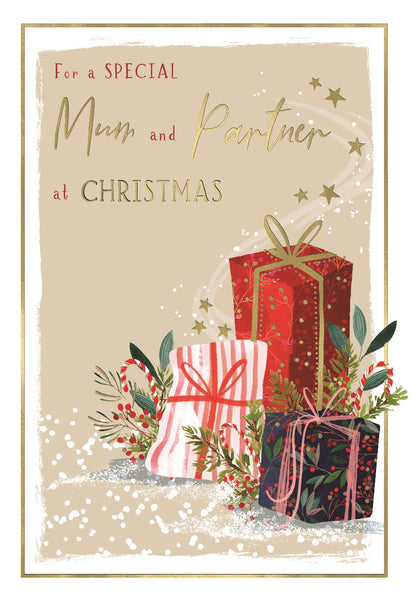 Mum and Partner Christmas card - Xmas gifts