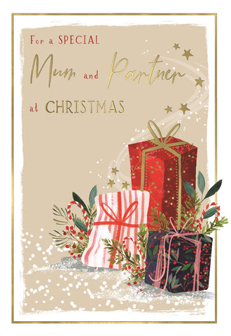 Mum and Partner Christmas card - Xmas gifts