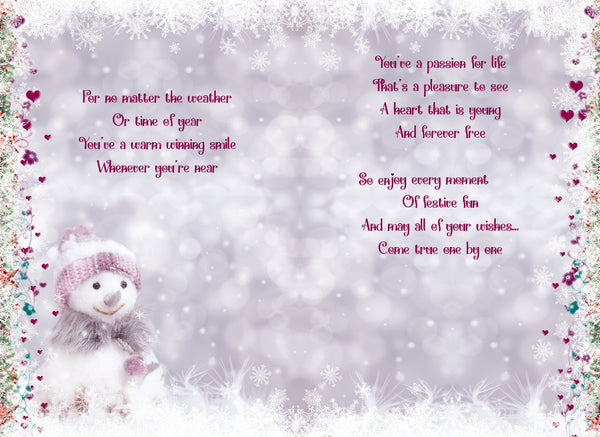 Niece Christmas card - loving verse