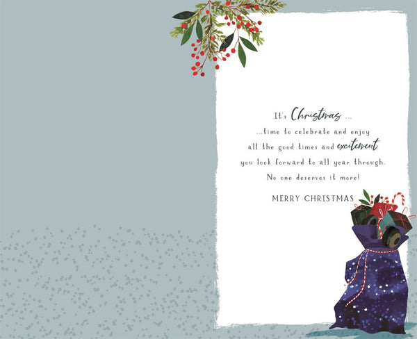 Great Grandson Christmas card - football