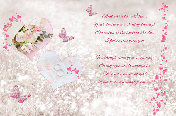 Wife anniversary card- sentimental verse