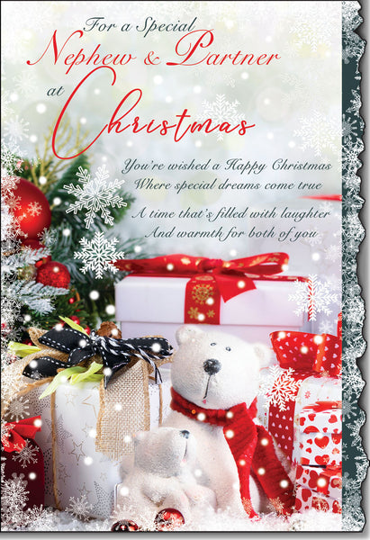 Nephew and partner Christmas card - sentimental verse