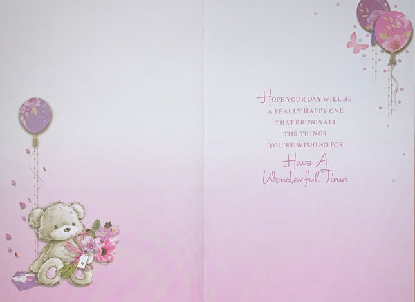 Birthday card for her - cute bear