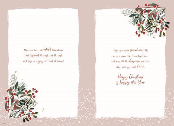 Grandson and Fiancée Christmas card