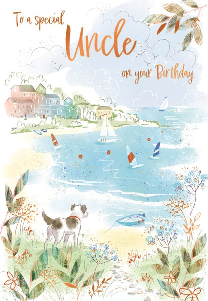 Uncle birthday card - coastal walk