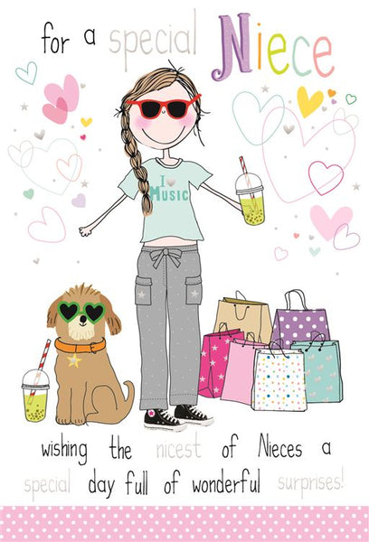 Niece birthday card- cute and colourful