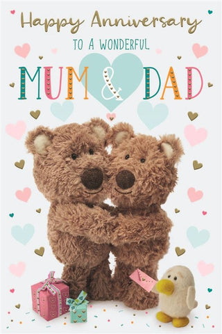 Mum and Dad anniversary card - cute bears