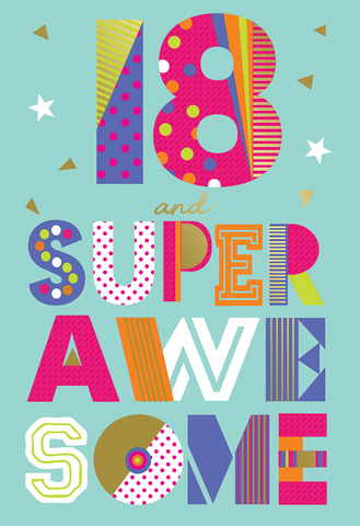 18th birthday card - Super
