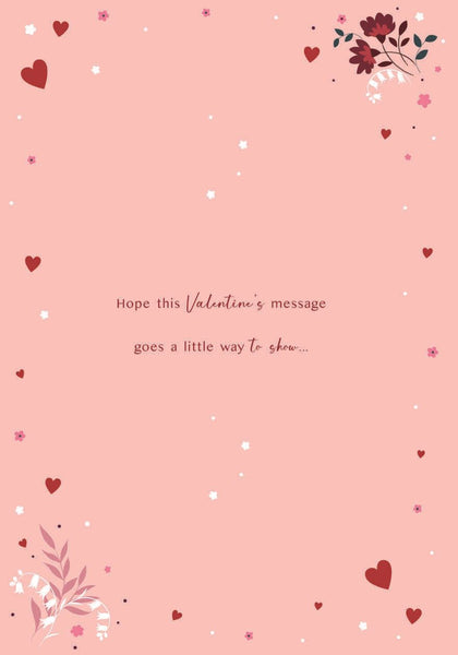 Wife Valentine’s Day card - loving hearts