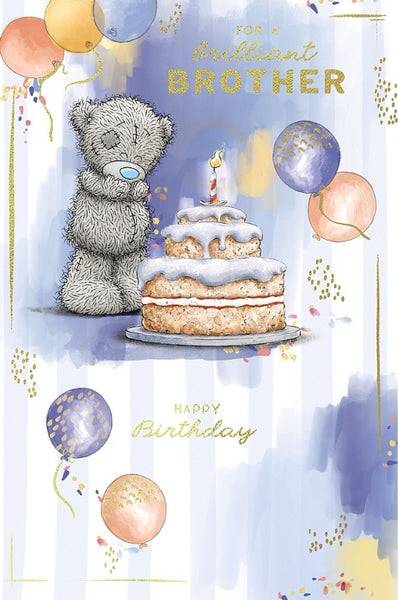 Me to you Brother birthday card - birthday cake