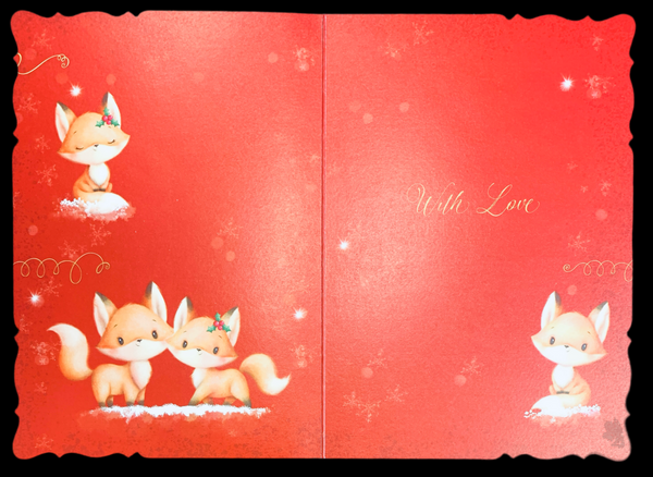To all of you Christmas card - cute foxes