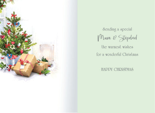 Mum and Step-Dad Christmas card - Xmas tree