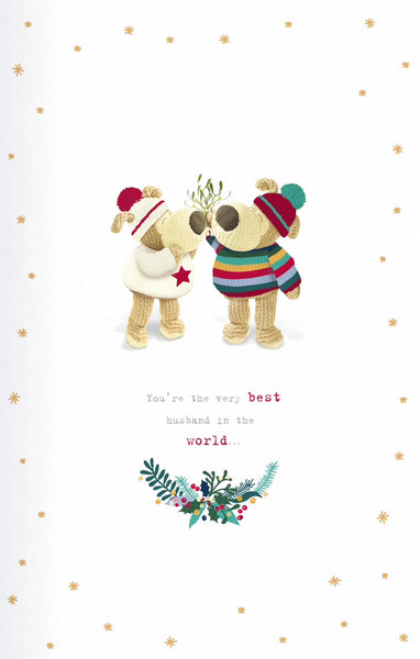 Husband Christmas card- cute Boofle