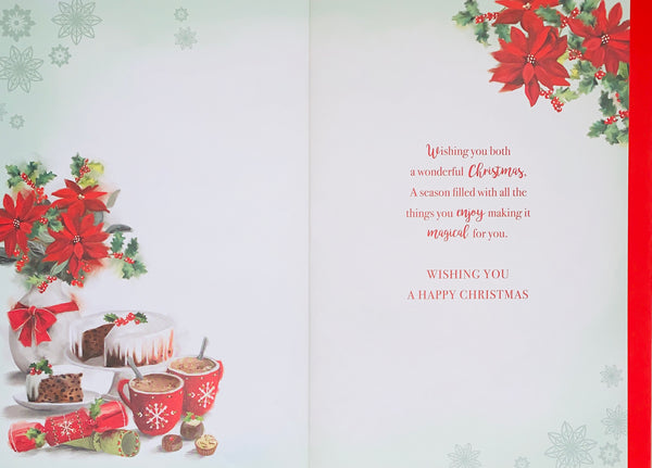 Nan and Grandad Christmas card - Xmas cake